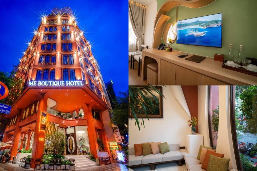 Công trình khách sạn Me Boutique sử dụng sơn hiệu ứng rỉ sét ngoại thất