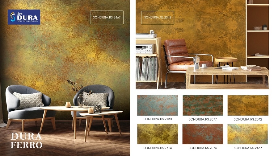 Bảng màu sơn hiệu ứng rỉ sét đầy nghệ thuật