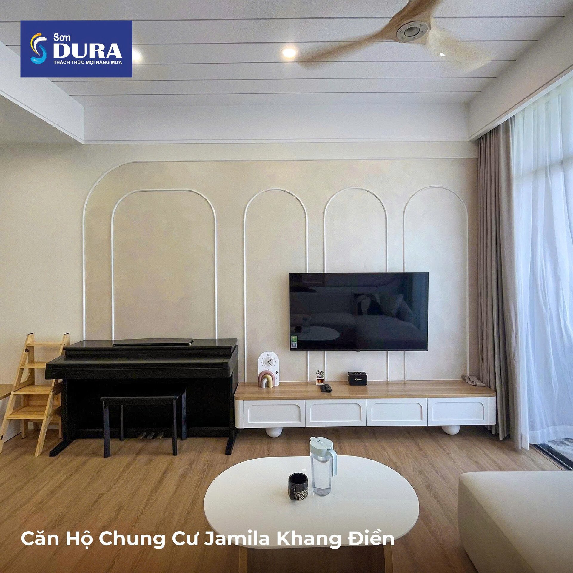 Công trình căn hộ Jamila Khang Điền sử dụng sơn hiệu ứng