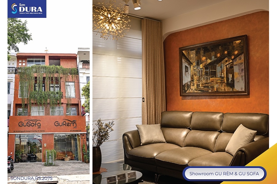 Công trình sơn hiệu ứng showroom Gu Rèm & Gu Sofa