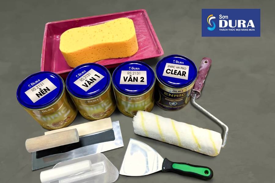 Dụng cụ thi công sơn hiệu ứng rỉ sét