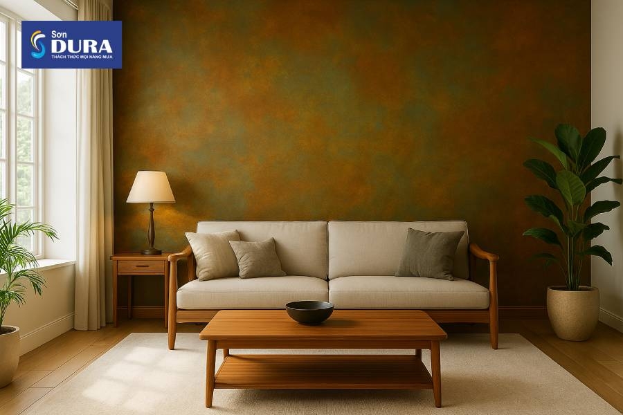 Sơn hiệu ứng rỉ sét tạo điểm nhấn thẩm mỹ độc đáo cho không gian