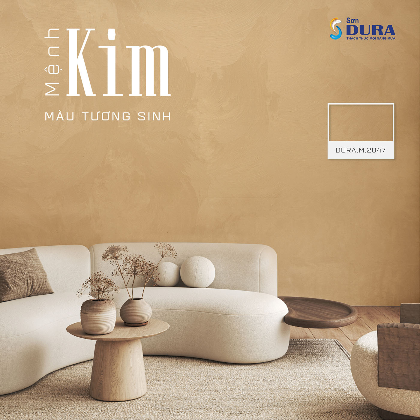 Chọn tone màu vàng đất cho người mệnh Kim