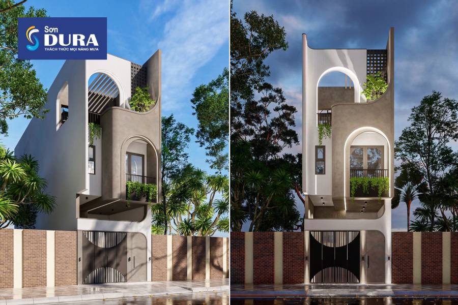 Sơn giả bê tông ngoại thất được ưa chuộng làm điểm nhấn khác biệt