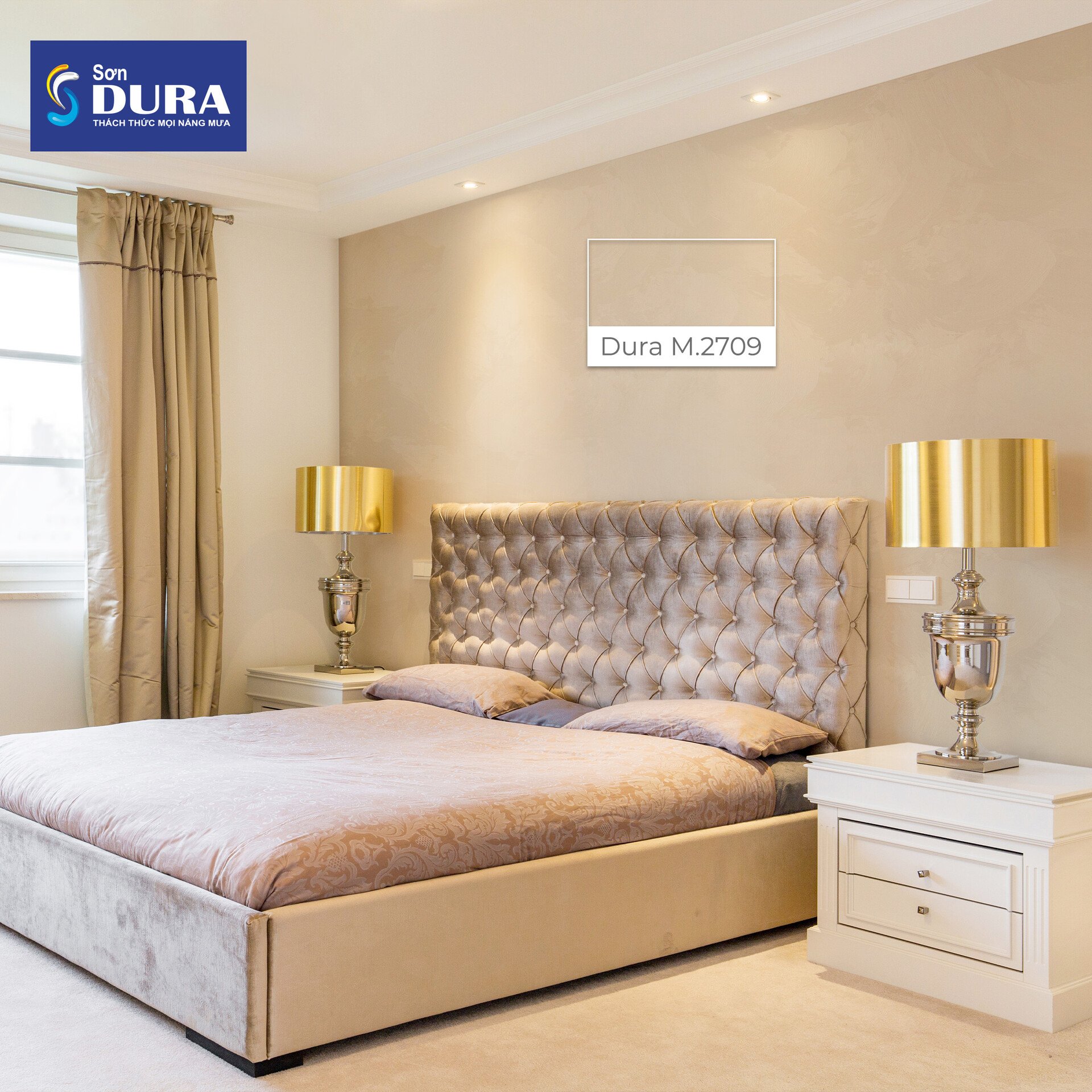 Sơn giả kim loại màu be đầy tinh tế và thanh lịch