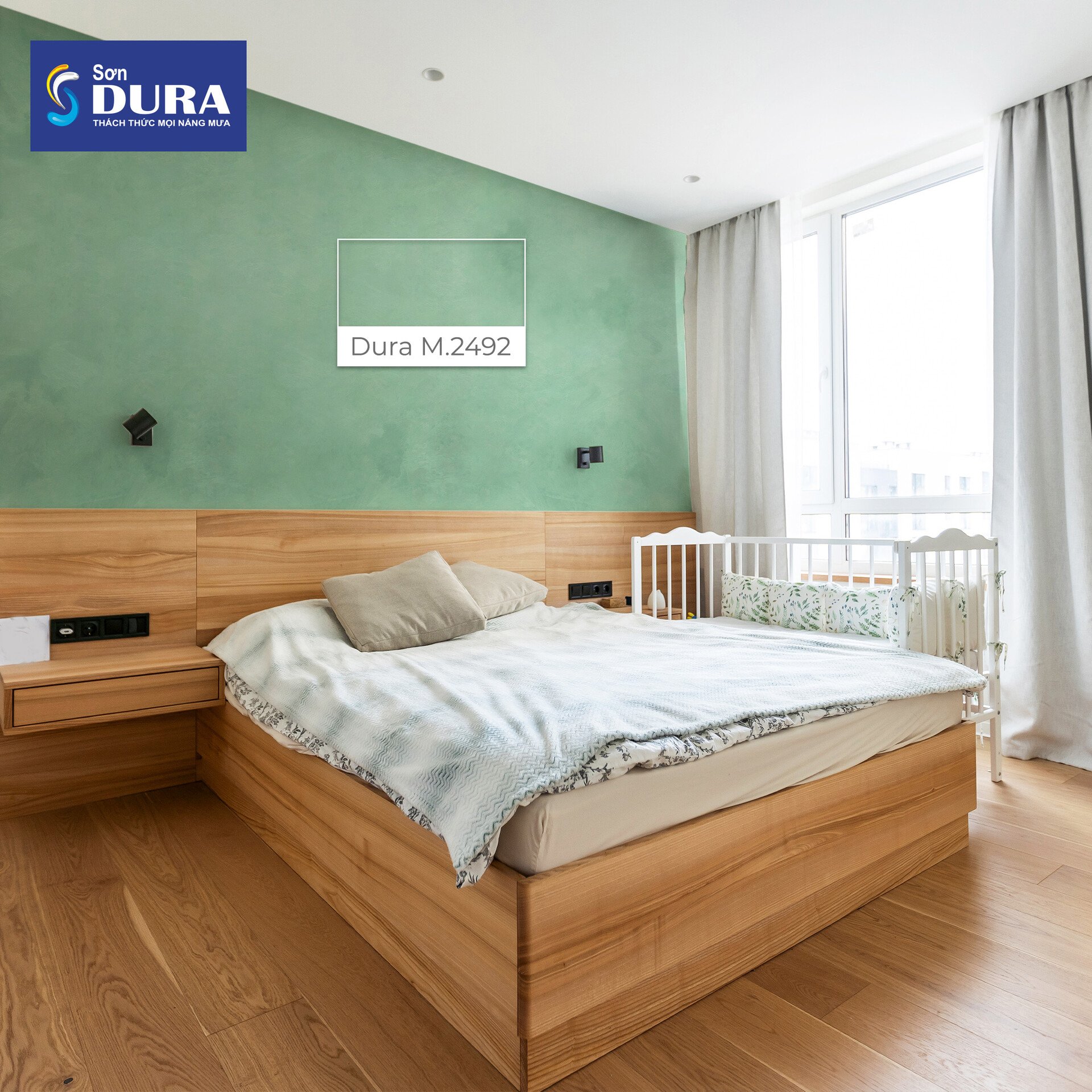 Sơn giả kim loại màu xanh cá tính