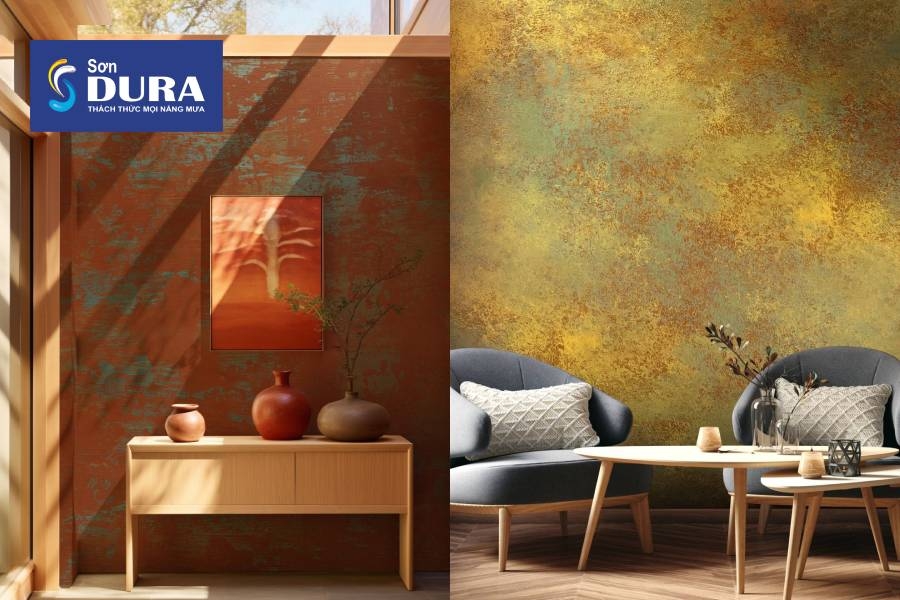 Sơn hiệu ứng rỉ sét ứng dụng trong nhiều công trình khác nhau