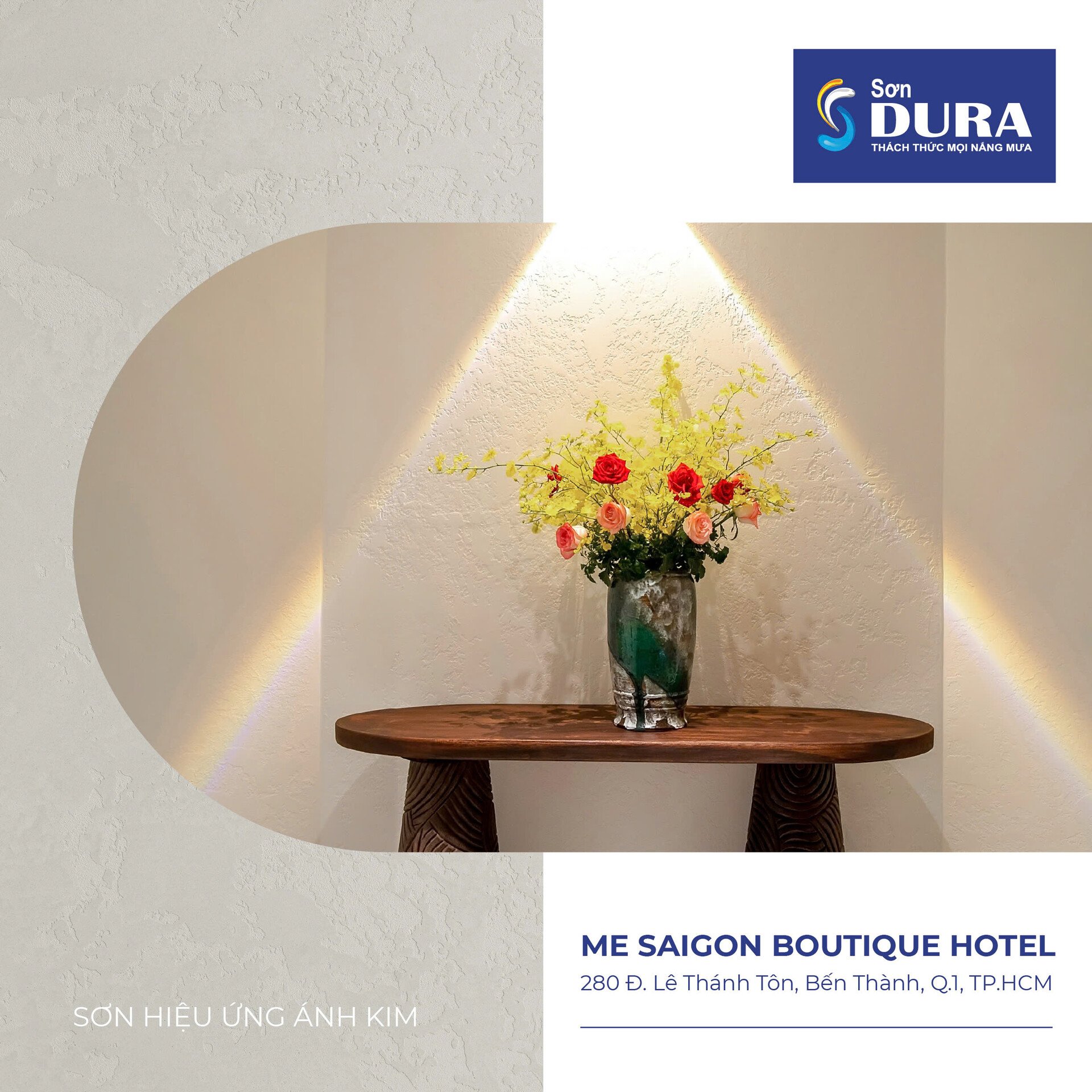 Tạo điểm nhấn cho không gian bằng sơn hiệu ứng màu kem nhạt