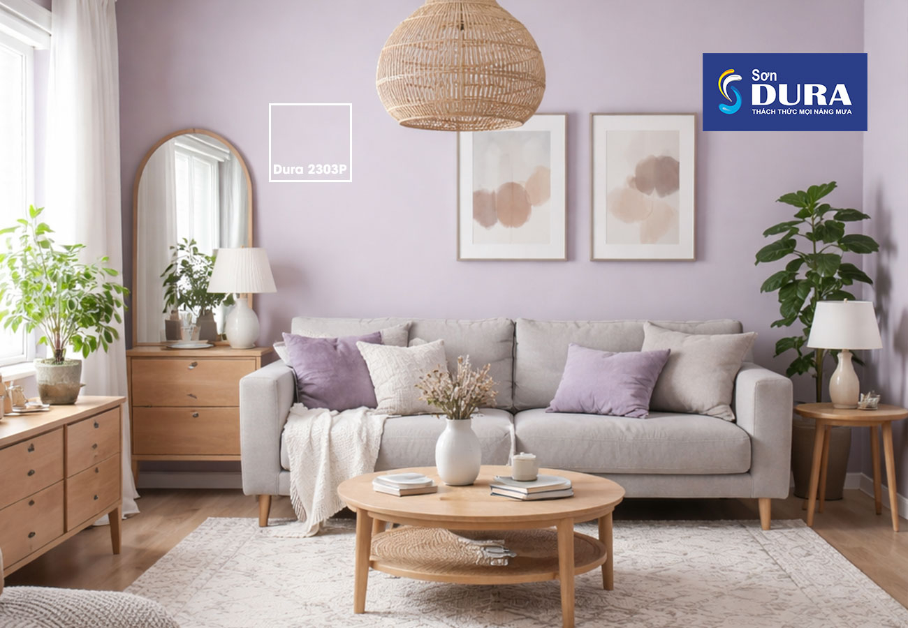 Màu tím khoai môn phù hợp nhiều phong cách nội thất