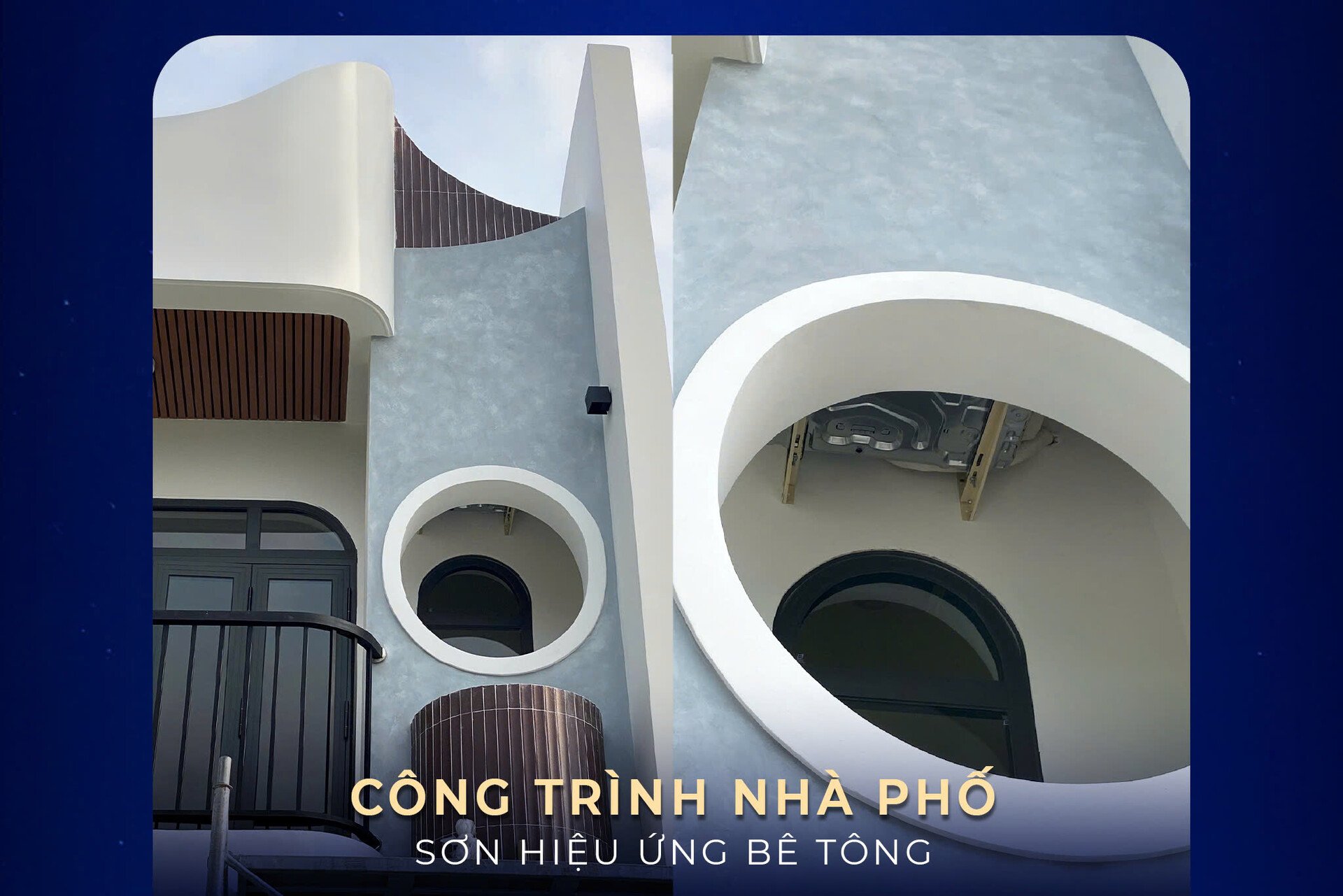 Thi công sơn hiệu ứng cho nhà phố